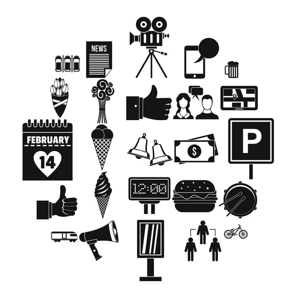 Olay Icons set, basit tarzı