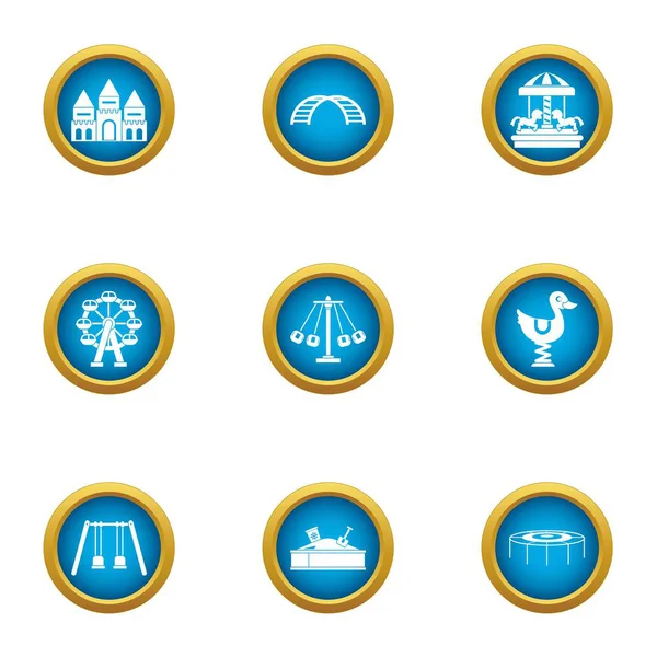 Bir buluş Icons set, düz stil