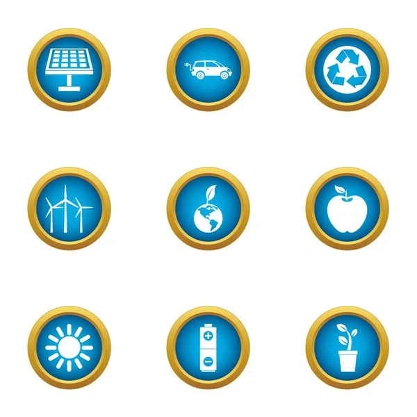 Parlak Icons set, düz stil