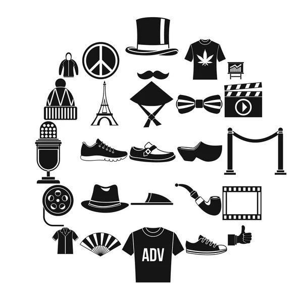 T-shirt Icons set, basit tarzı