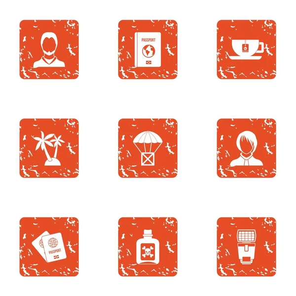 Nakliye simgeler kümesi, grunge tarzı kaydetmek