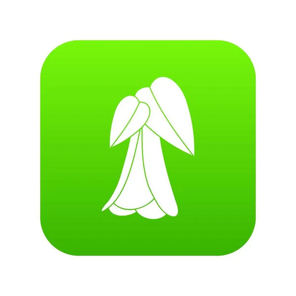Palmera icono verde vector — Vector de stock