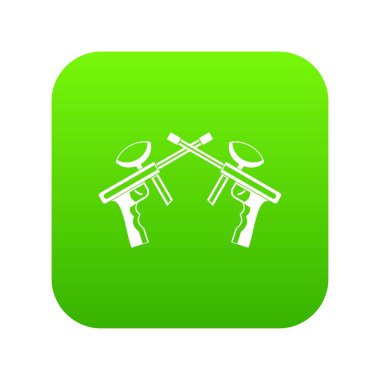 Paintball silah simge dijital yeşil