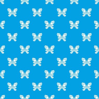 Büyük kanatları desen vektör kesintisiz mavi kelebek