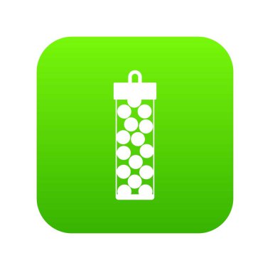 Paintball kurşunları simgesi dijital yeşil ile paketi