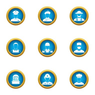 Teveccüh Icons set, düz stil