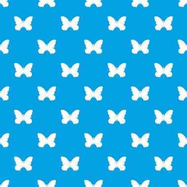 Güzel kanatlar desen vektör kesintisiz mavi kelebek
