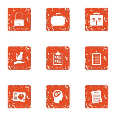 Giriş listesi simgeleri hazır, grunge tarzı