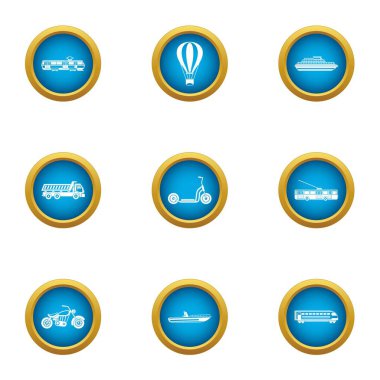 Moto iş ikonları/simgeleri ayarla, stil düz