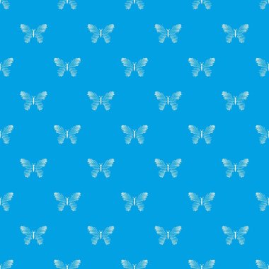 İle nokta kanatları desen vektör kesintisiz mavi kelebek