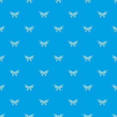Rhombus kanatları desen vektör kesintisiz mavi ile kelebek