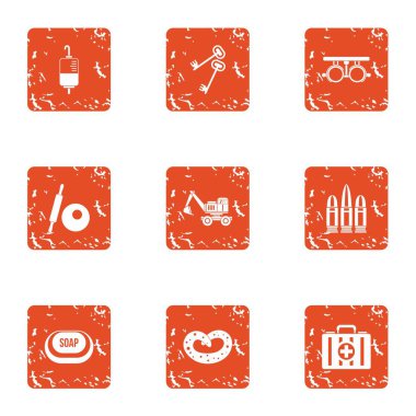 Güçlendirilmesi simgeler kümesi, grunge tarzı