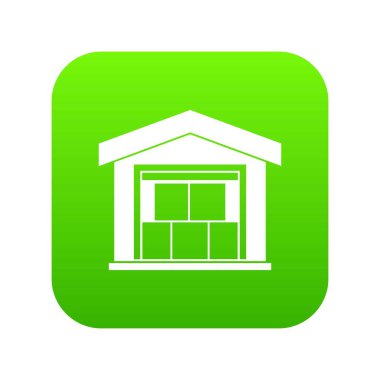 Simge dijital yeşil bina ambar