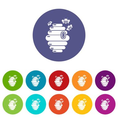 Simgeler kümesi vektör renk swarm