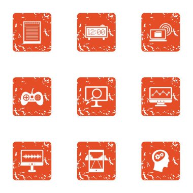 Boş zaman etkinliği simgeler kümesi, grunge tarzı