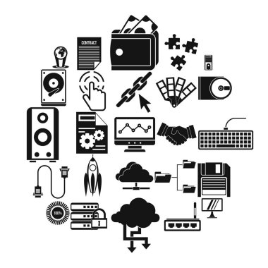 Web geliştirme simgeler kümesi, basit tarzı