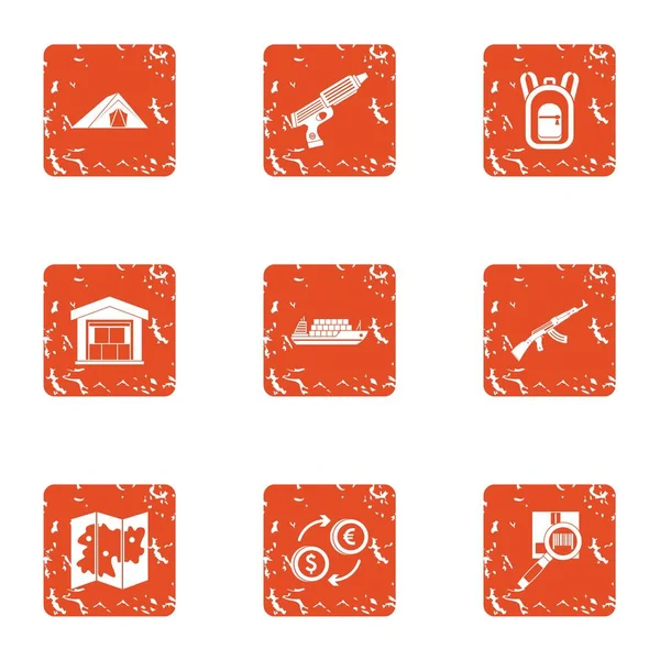 Depolama tesisi simgeler kümesi, grunge tarzı