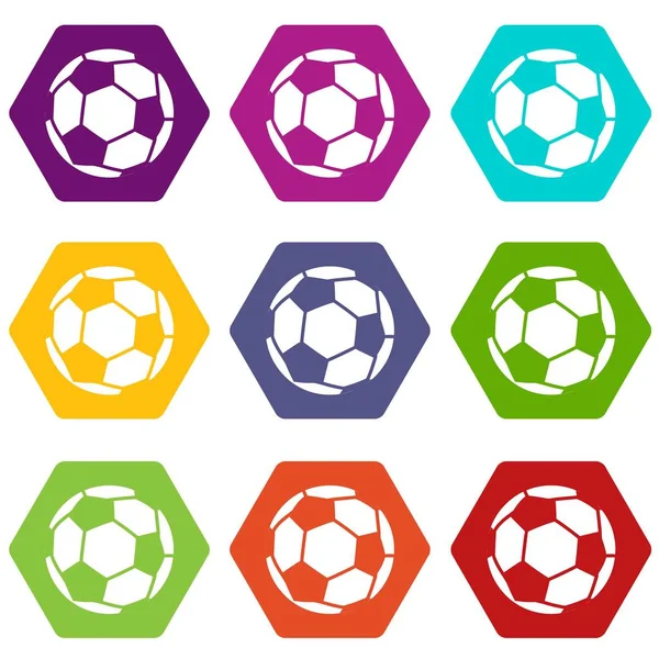 9 vektör futbol Icons set