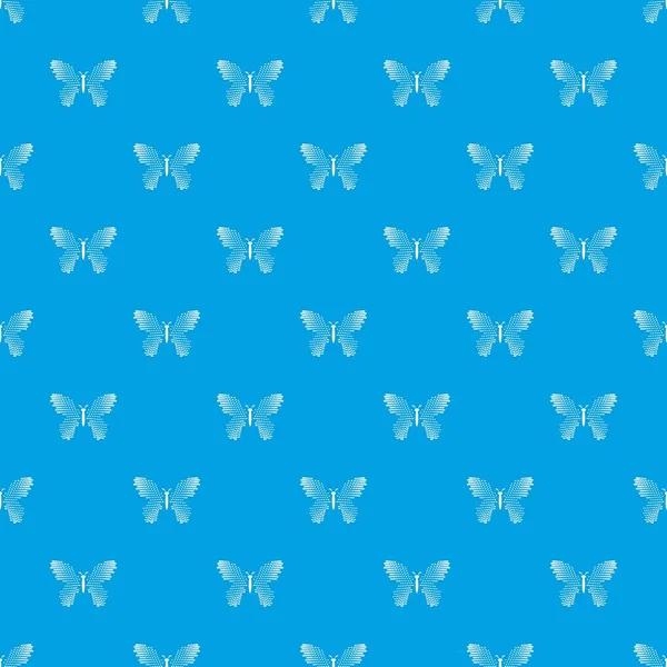 Papillon avec des ailes point motif vecteur sans couture bleu — Image vectorielle