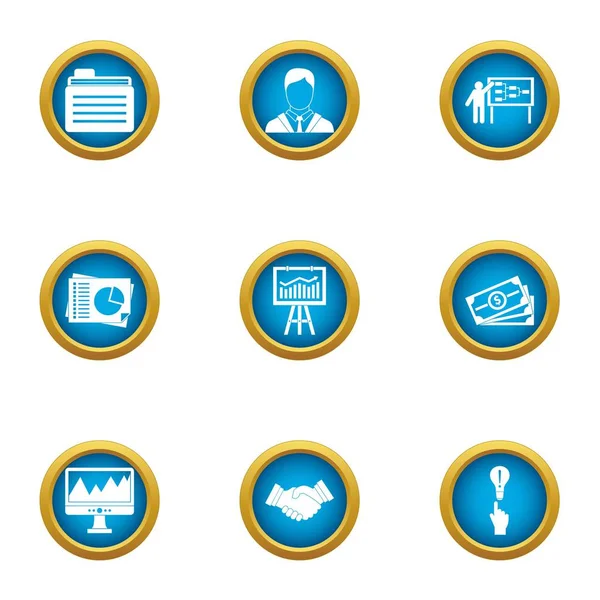 Para birimi simgeleri seti, düz stil