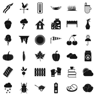 Diyet sebze Icons set, basit tarzı