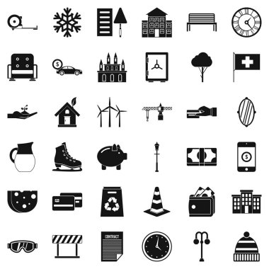 Geri kalan simgeler kümesi, basit tarzı için Villa