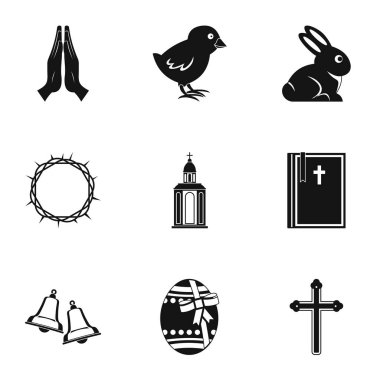 Paskalya simge seti, basit tarzı