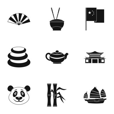 Çin simge seti, basit tarzı