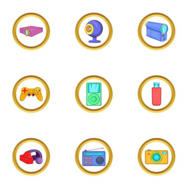 Taşınabilir aygıtı Icons set, karikatür tarzı