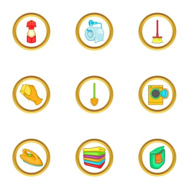 Temizleme simgeler ayarla, tarzı çizgi film