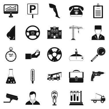 Personel Icons set, basit tarzı