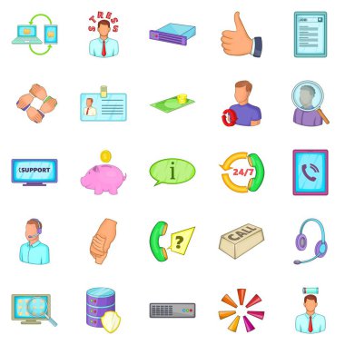 Pazarcı Icons set, karikatür tarzı