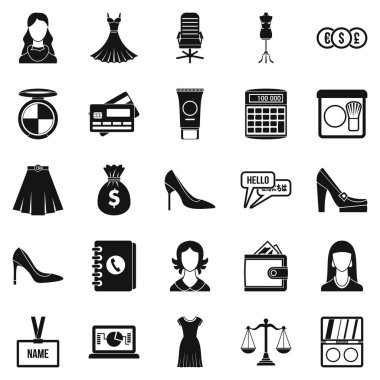 İş geliştirme simgeler kümesi, basit tarzı