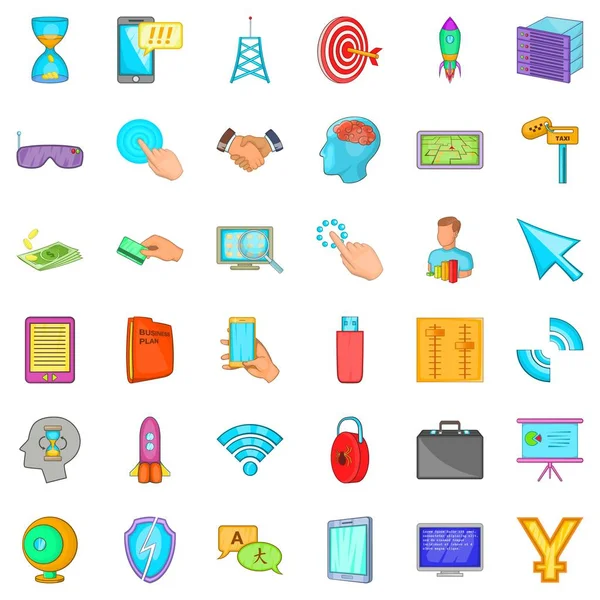 Web sitesi Icons set, karikatür tarzı