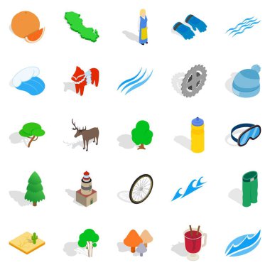 Birlik Icons set, izometrik stili