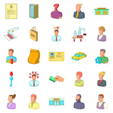 Başarı Icons set, karikatür tarzı