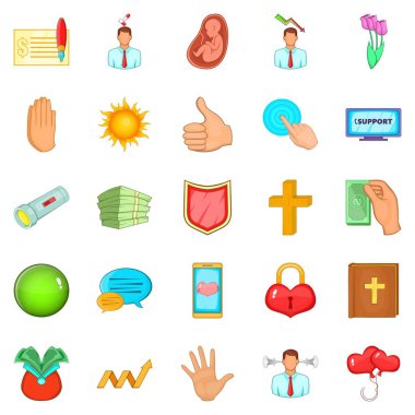 Icons set, karikatür tarzı bakmak