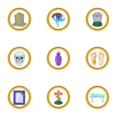 Ölüm simge seti, karikatür tarzı