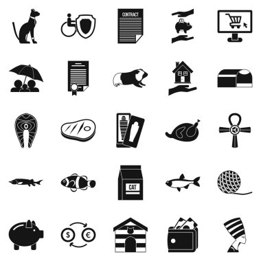 Kedi Icons set, basit tarzı