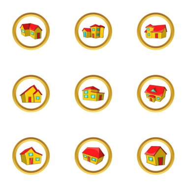 House simge seti, karikatür tarzı