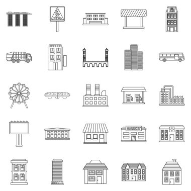 Gökdelenler Icons set, anahat stili