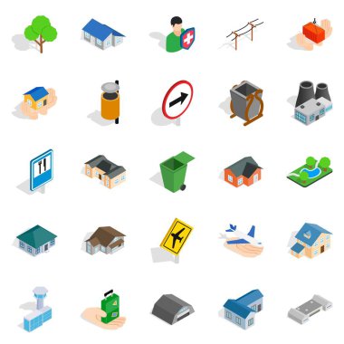 binalar simgeler kümesi, izometrik stili