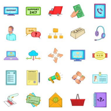 Patron Icons set, karikatür tarzı