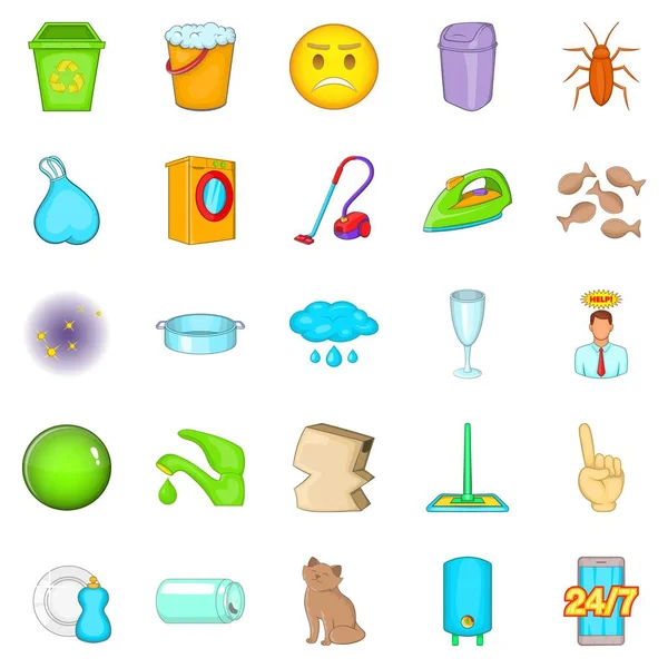 Temizlik simge seti, karikatür tarzı