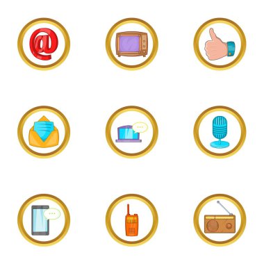 Medya aygıtı Icon set, karikatür tarzı