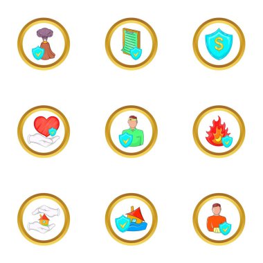 Cataclysms sigorta simge seti, karikatür tarzı