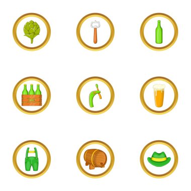 İrlanda geleneği simge seti, karikatür tarzı