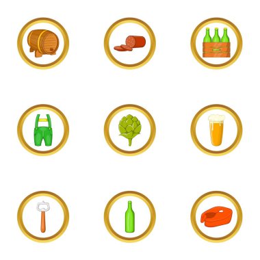 Kelt geleneği simge seti, karikatür tarzı