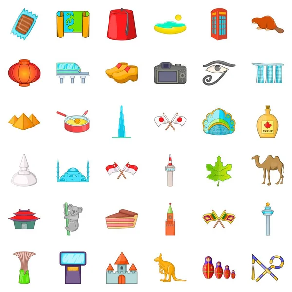 Landmark simgeler ayarla, tarzı çizgi film