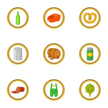 İrlanda ulus simge seti, karikatür tarzı